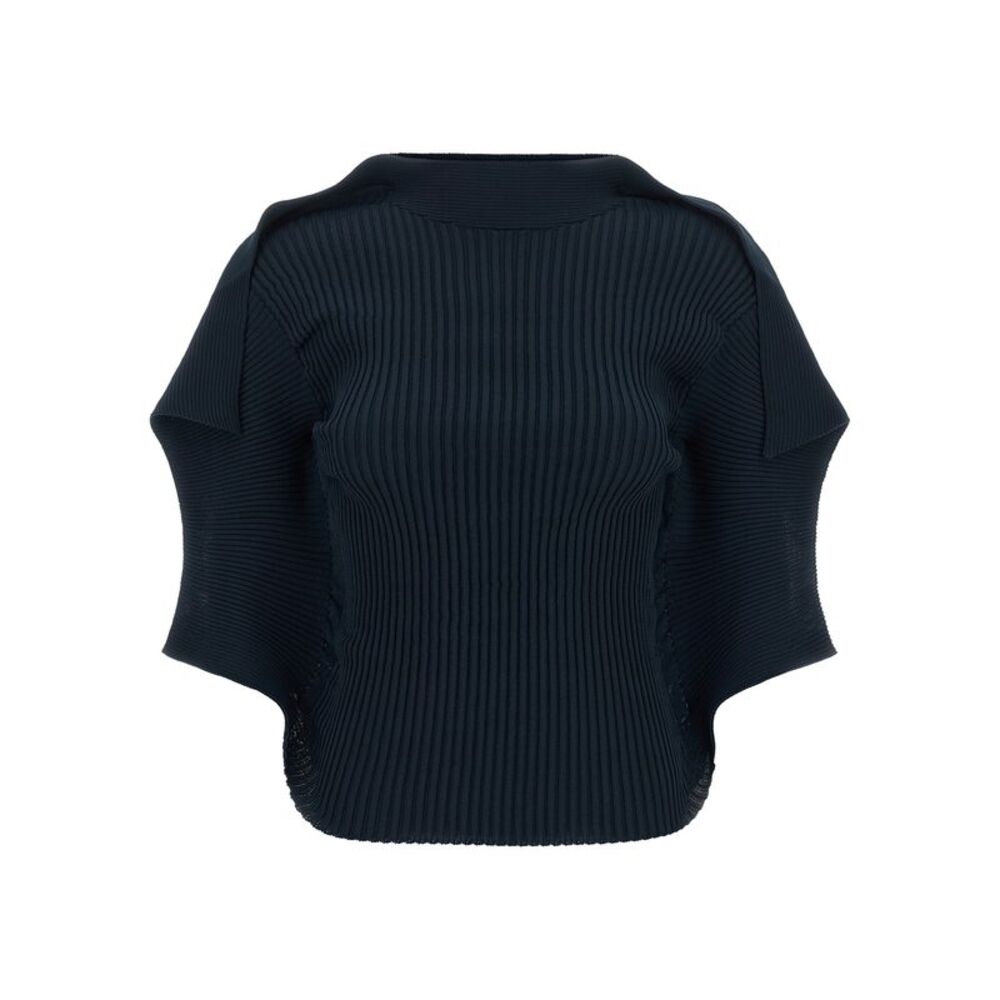 Issey Miyake Blue Polyester Pattern Women's Shirt